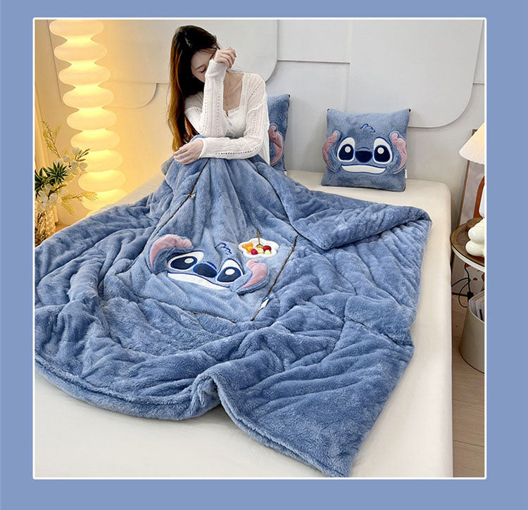 Stitch Fleece Pillow Blanket