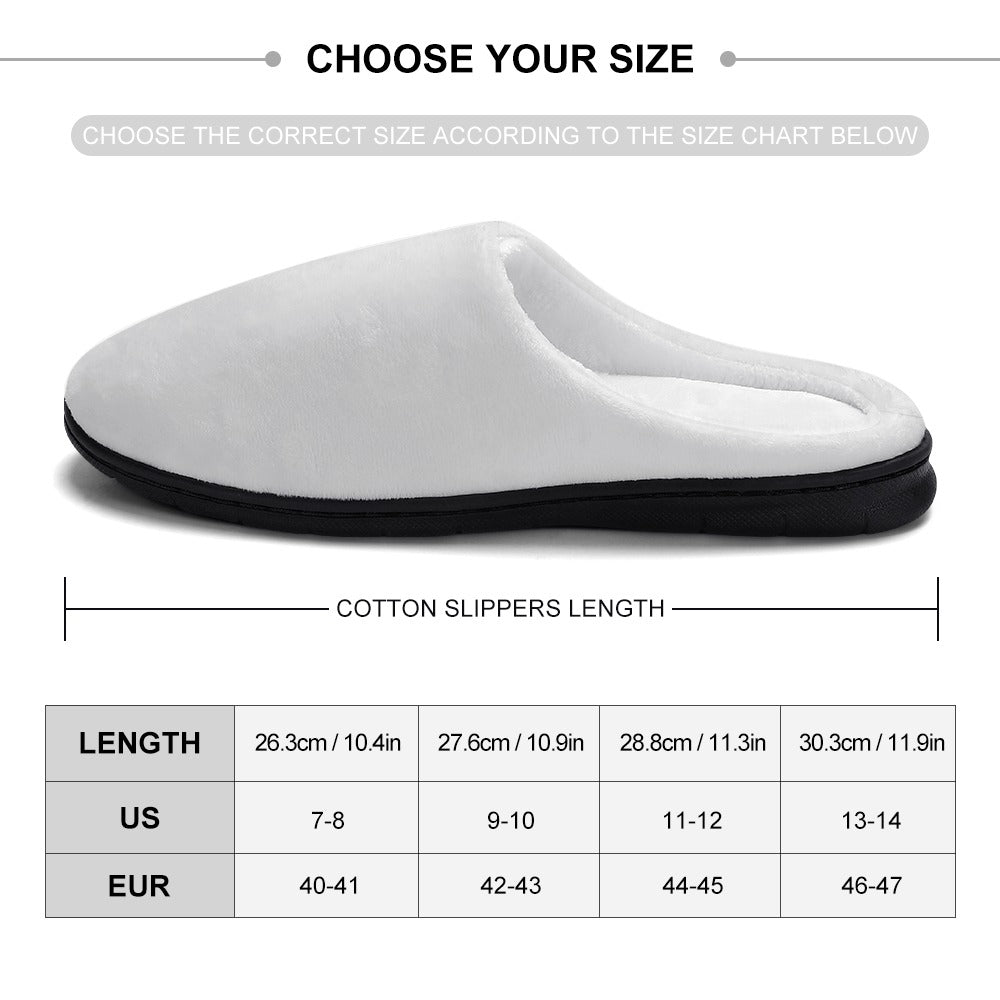 Comfortable Cotton Slippers with Rubber Sole