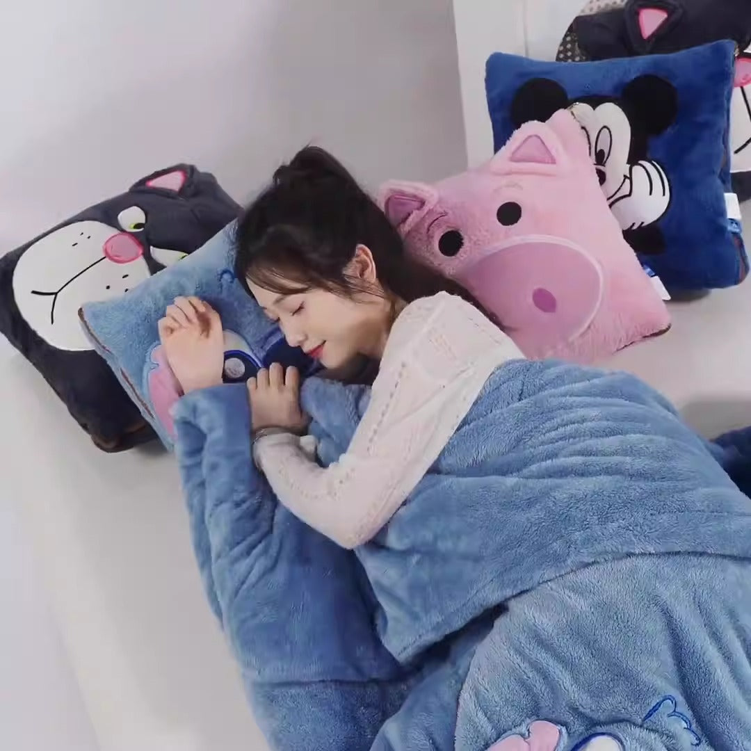 Stitch Fleece Pillow Blanket