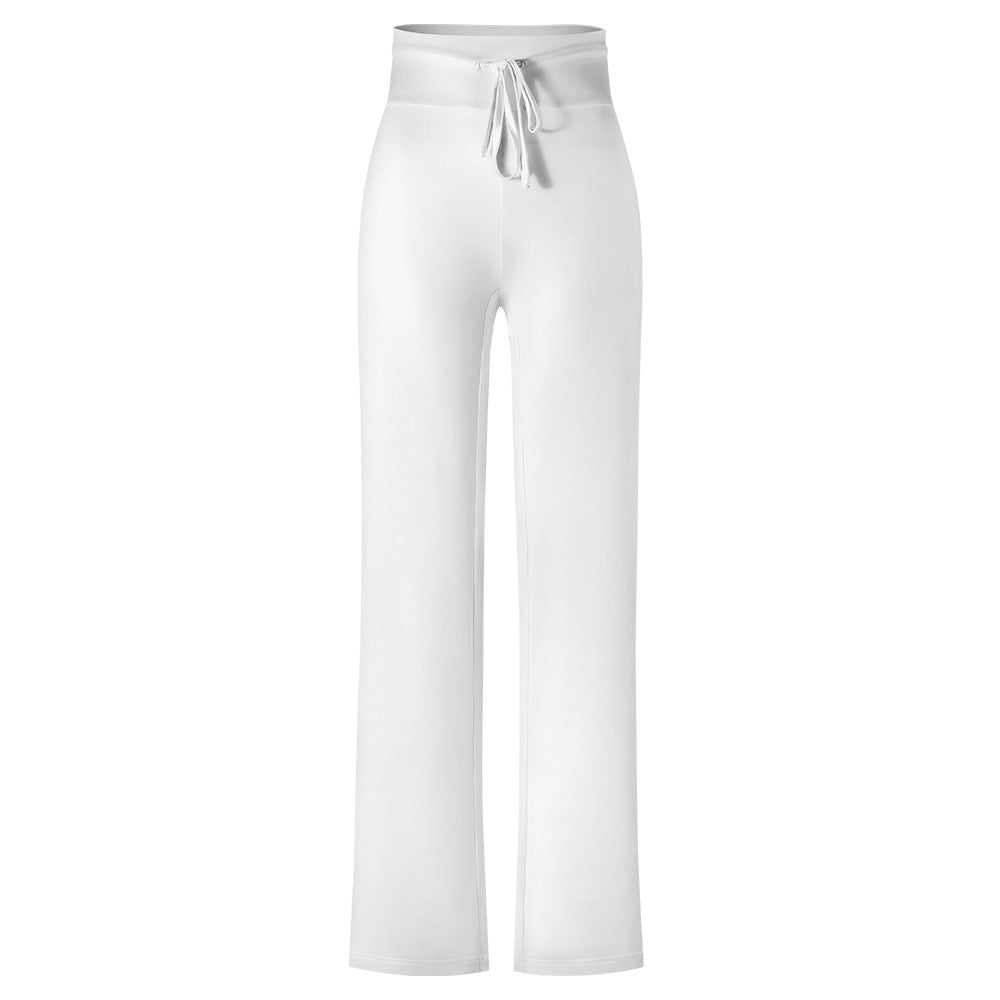 Straight Lace-Up Yoga Pants