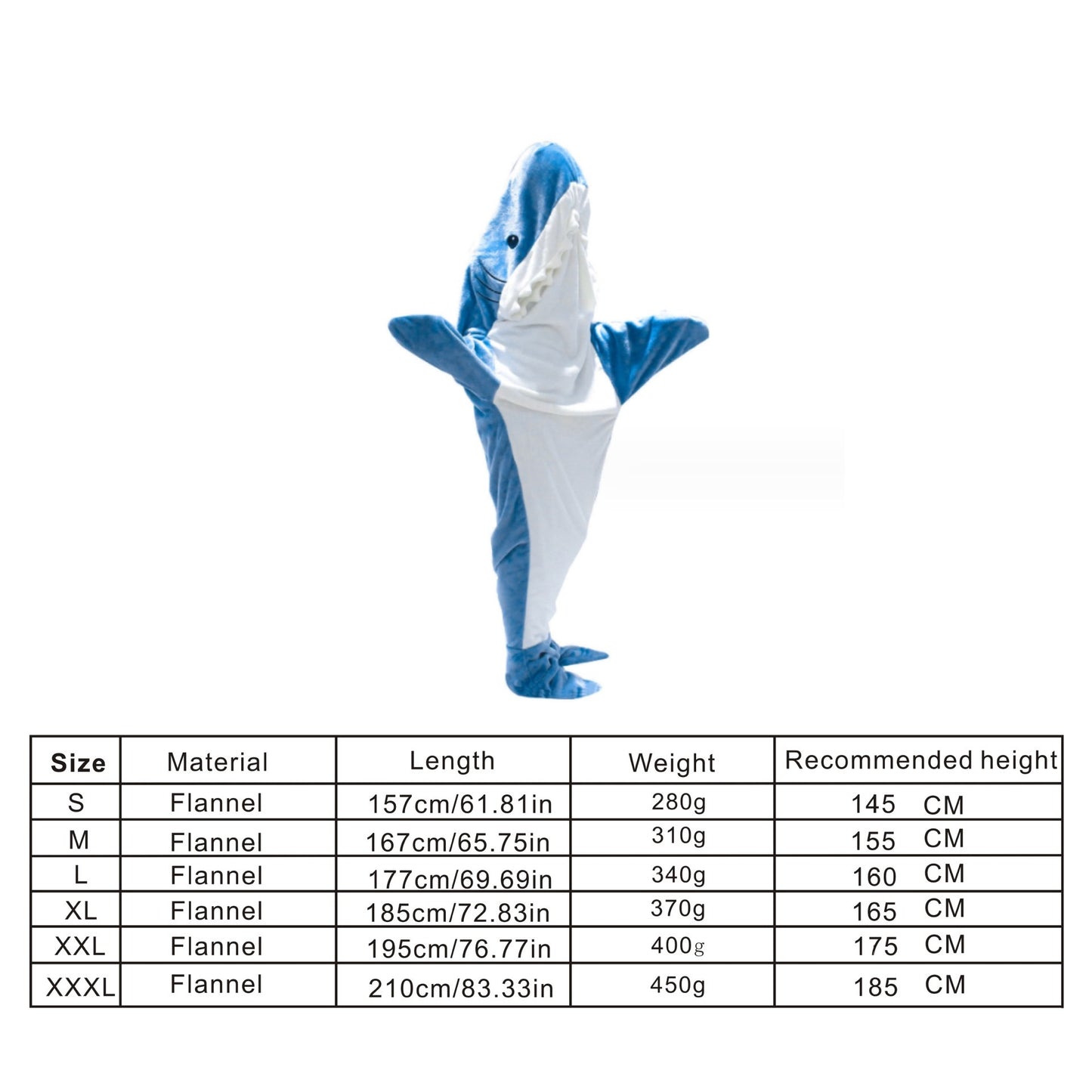 Shark Sleeping Bag Pajamas for Teens
