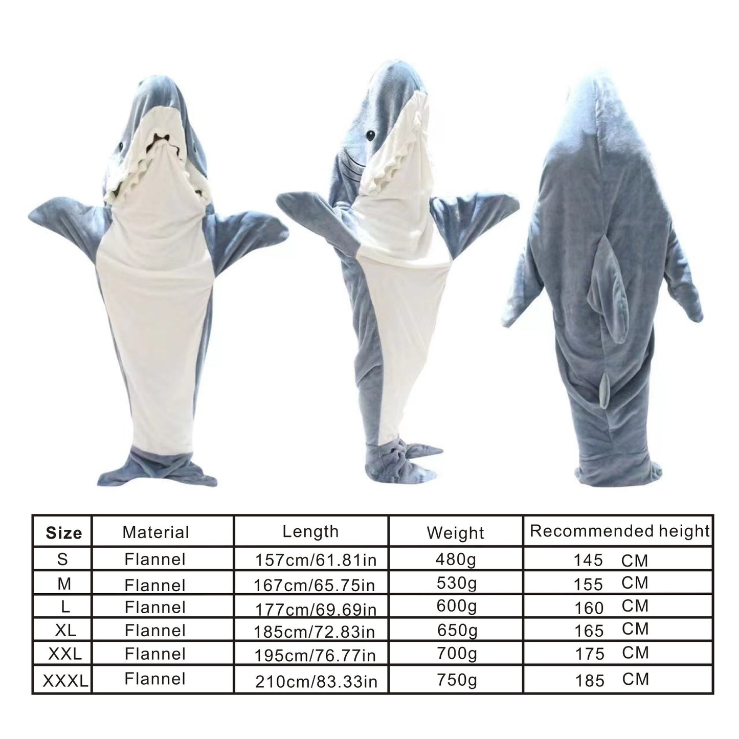 Shark Sleeping Bag Pajamas for Teens