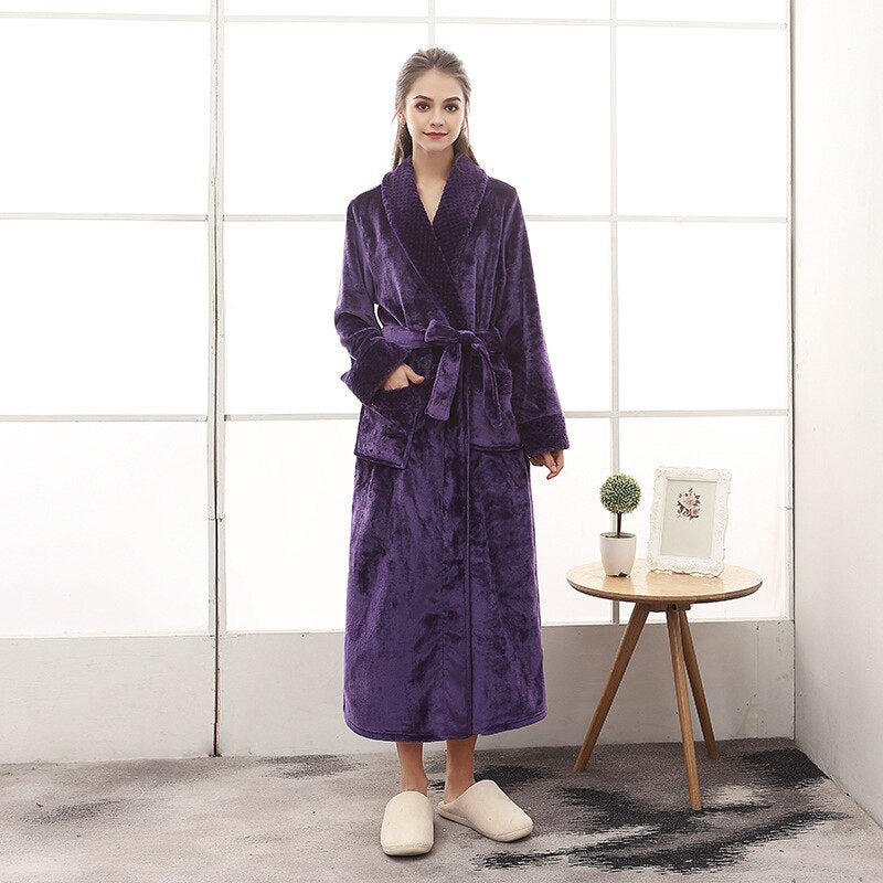 Plus Size Flannel Robe