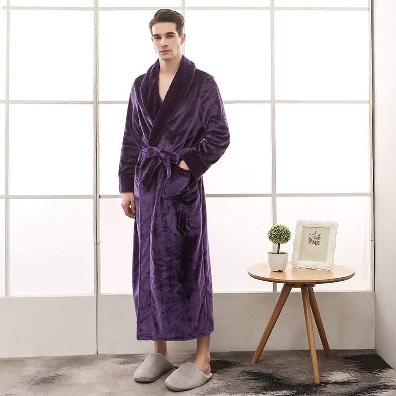 Plus Size Flannel Robe