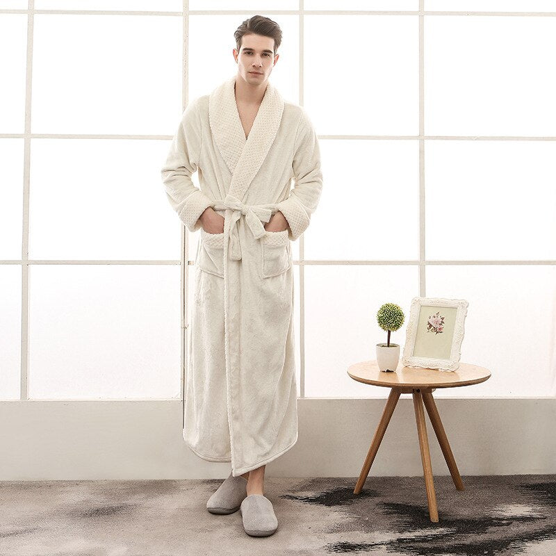 Plus Size Flannel Robe