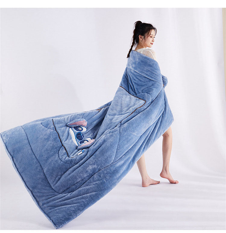 Stitch Fleece Pillow Blanket