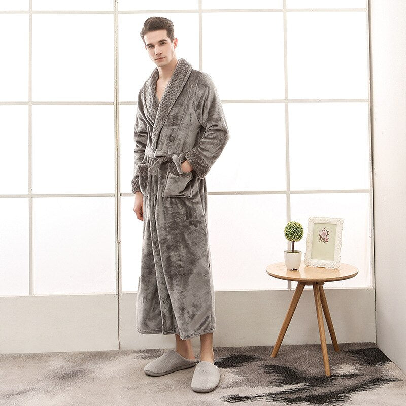 Plus Size Flannel Robe
