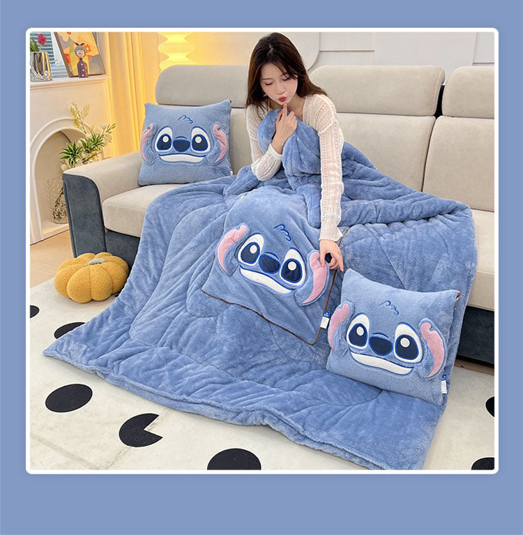 Stitch Fleece Pillow Blanket