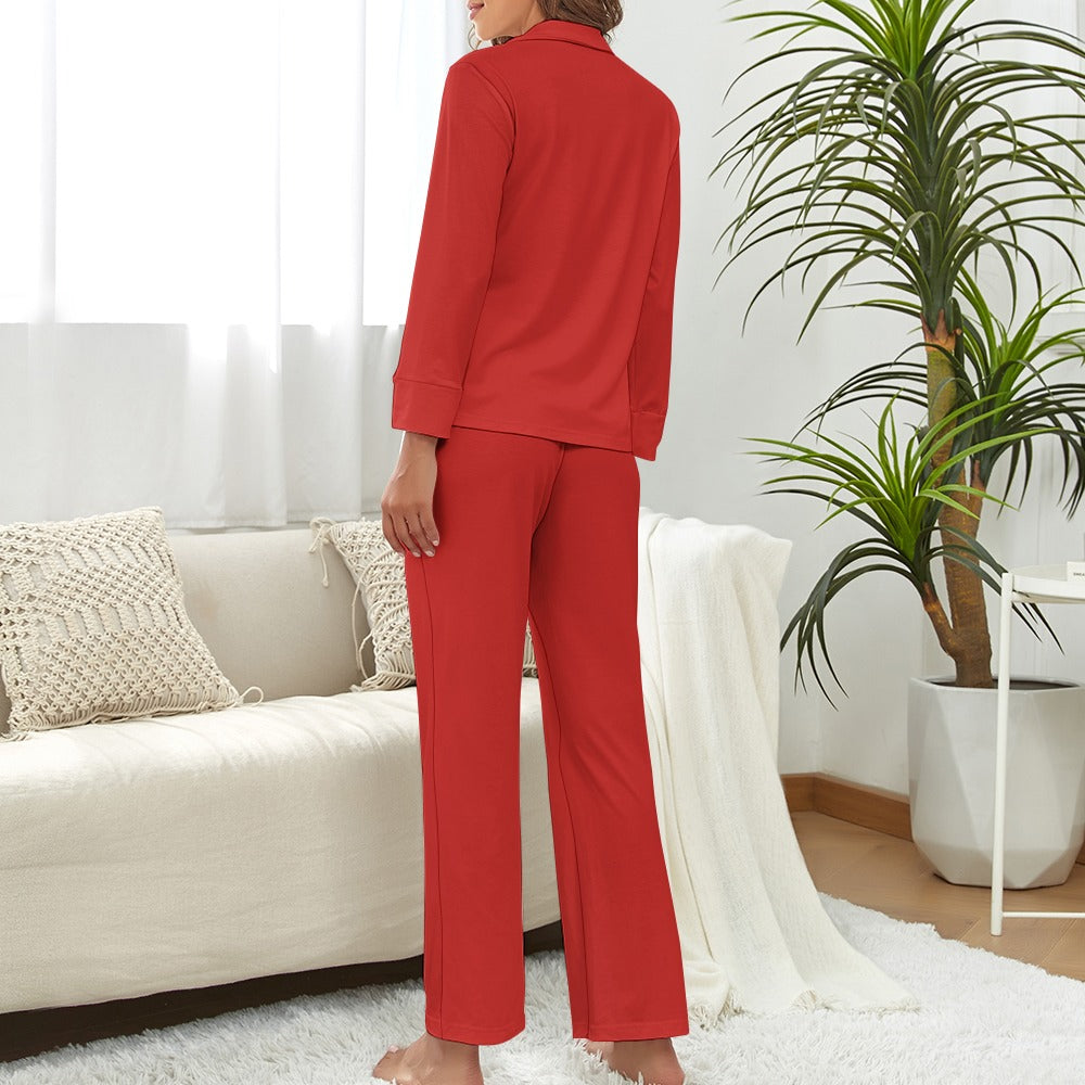 Women's V-Neck & Trousers Pajama Set