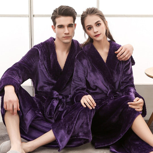 Plus Size Flannel Robe