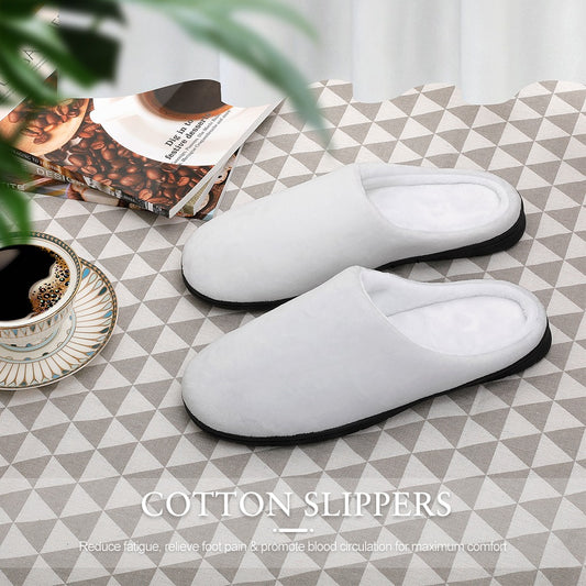Comfortable Cotton Slippers with Rubber Sole