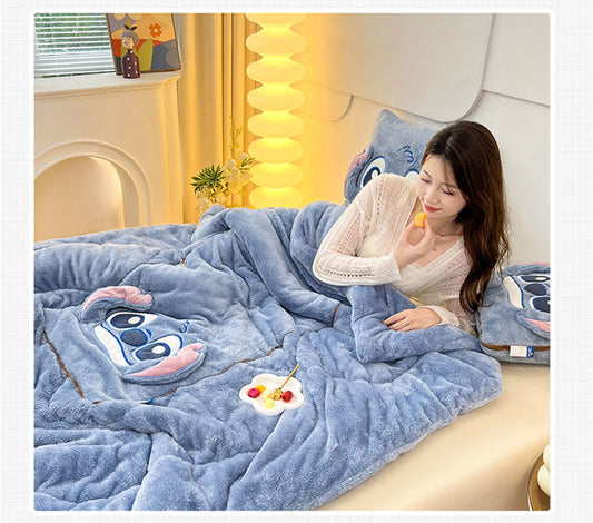 Stitch Fleece Pillow Blanket