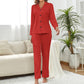 Women's V-Neck & Trousers Pajama Set