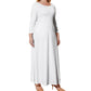Loose Crew Neck Long Sleeve Dress