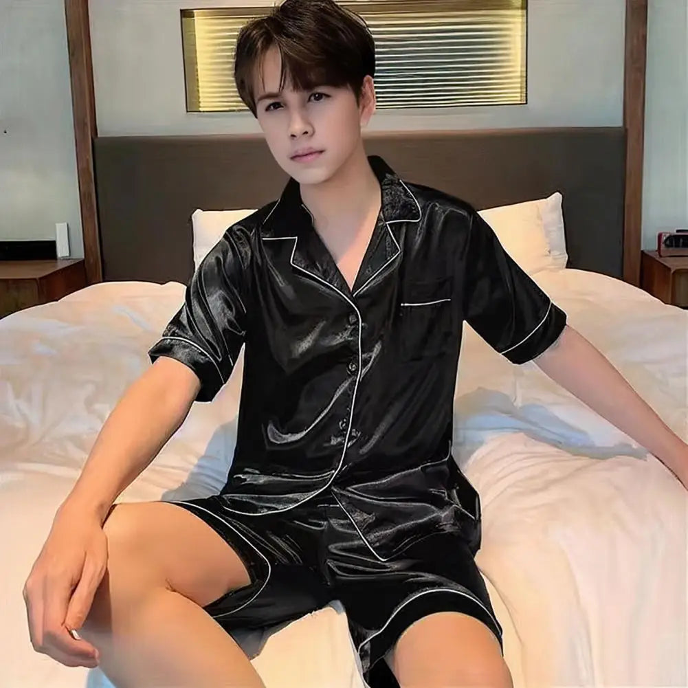 Men's Silk-like Pajama Set