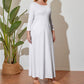 Loose Crew Neck Long Sleeve Dress