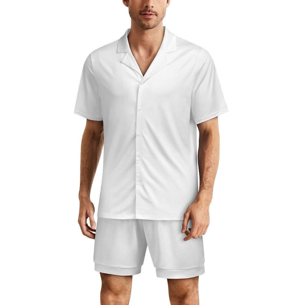 Men's Silk Short-sleeve Pajama Set