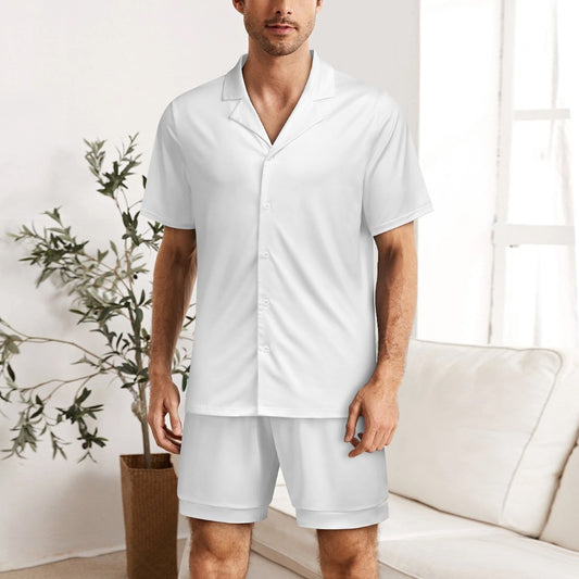 Men's Silk Short-sleeve Pajama Set